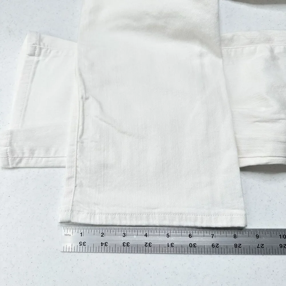 Apt 9 Jeans Womens 12 Bootcut Tummy Control White Stretch Denim Comfort Preppy